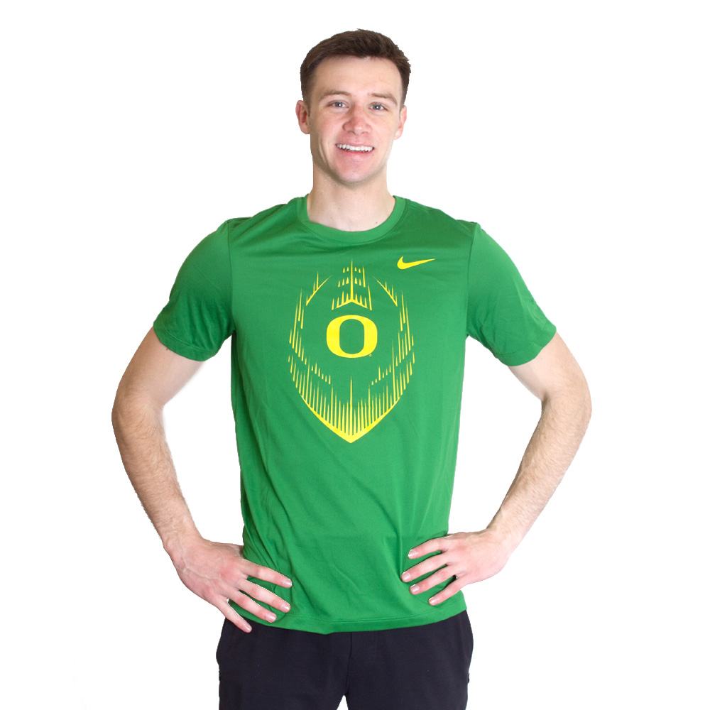 Classic Oregon O, Nike, Green, Crew Neck, Performance/Dri-FIT, Men, Football, Legend, T-Shirt, 783133